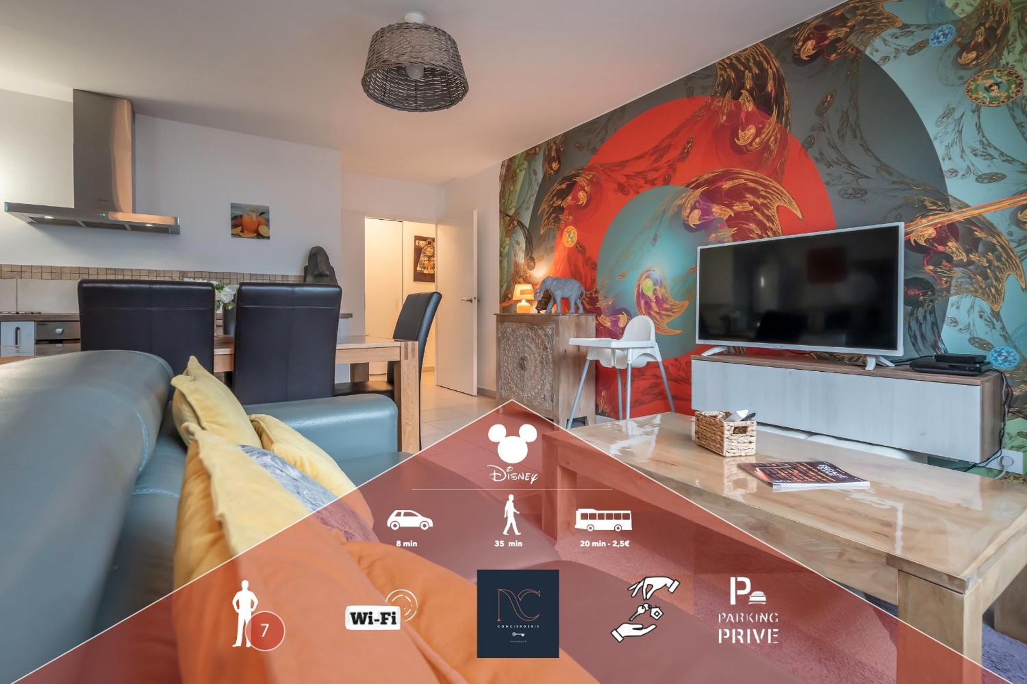 *Disneyland-Paris* 7Pers, Wifi, Parking, Netflix Montevrain Ngoại thất bức ảnh